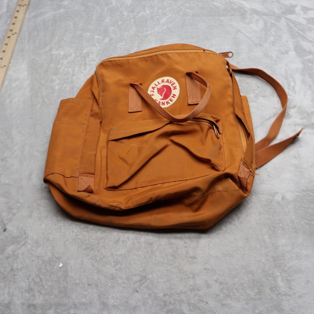 Fjallraven Backpack Unisex One Size Orange Canvas Classic Kanken Water Resistant